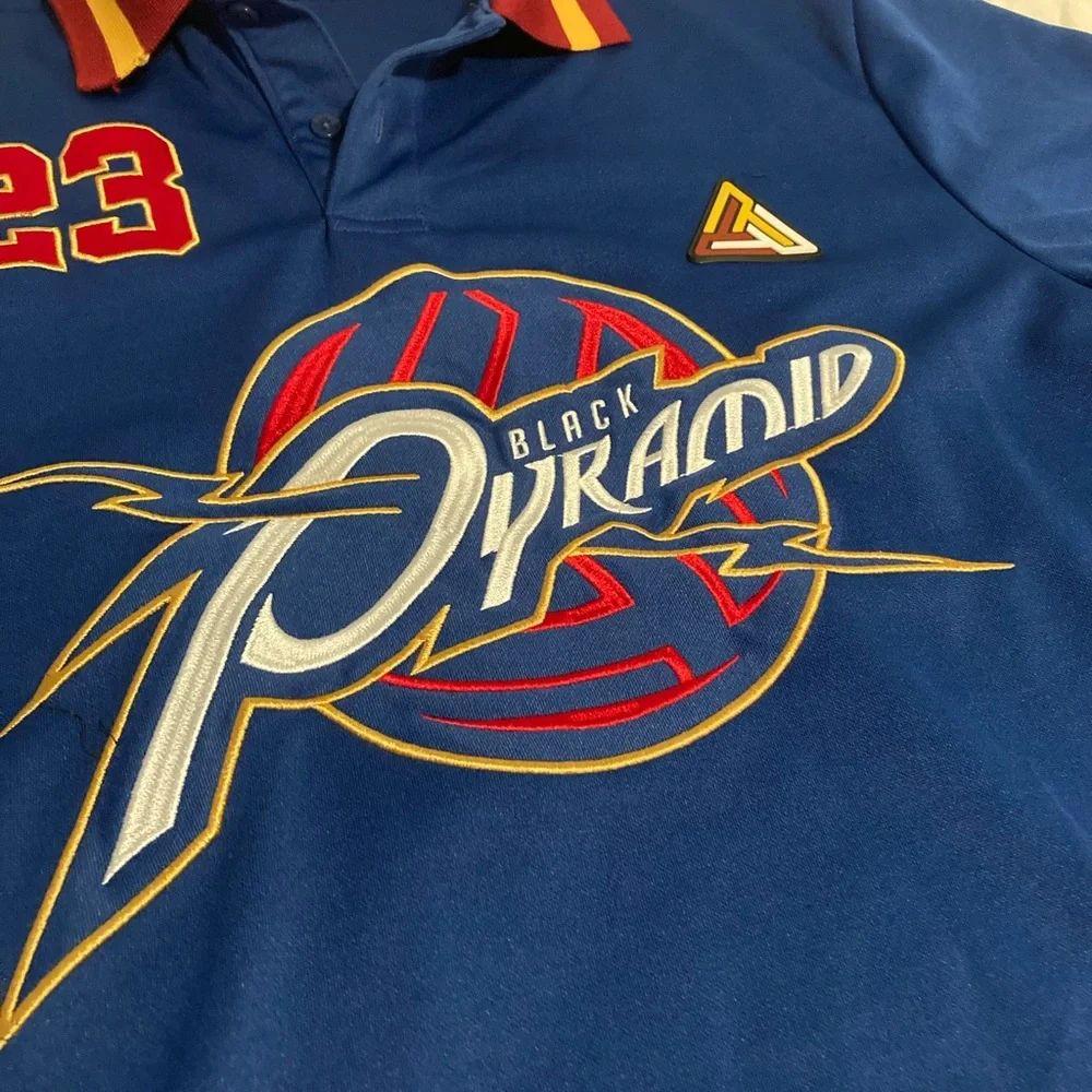 Black Pyramid Cleveland Cavaliers #23 Streetwear Jersey Polo Shirt - Picture 8 of 10